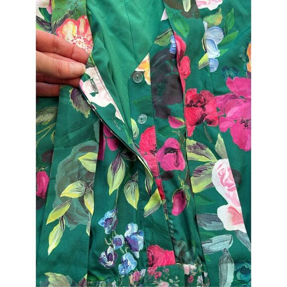 Marchesa Notte Floral Print Midi Length Dress,$795 Sz 8 - Picture 11 of 13